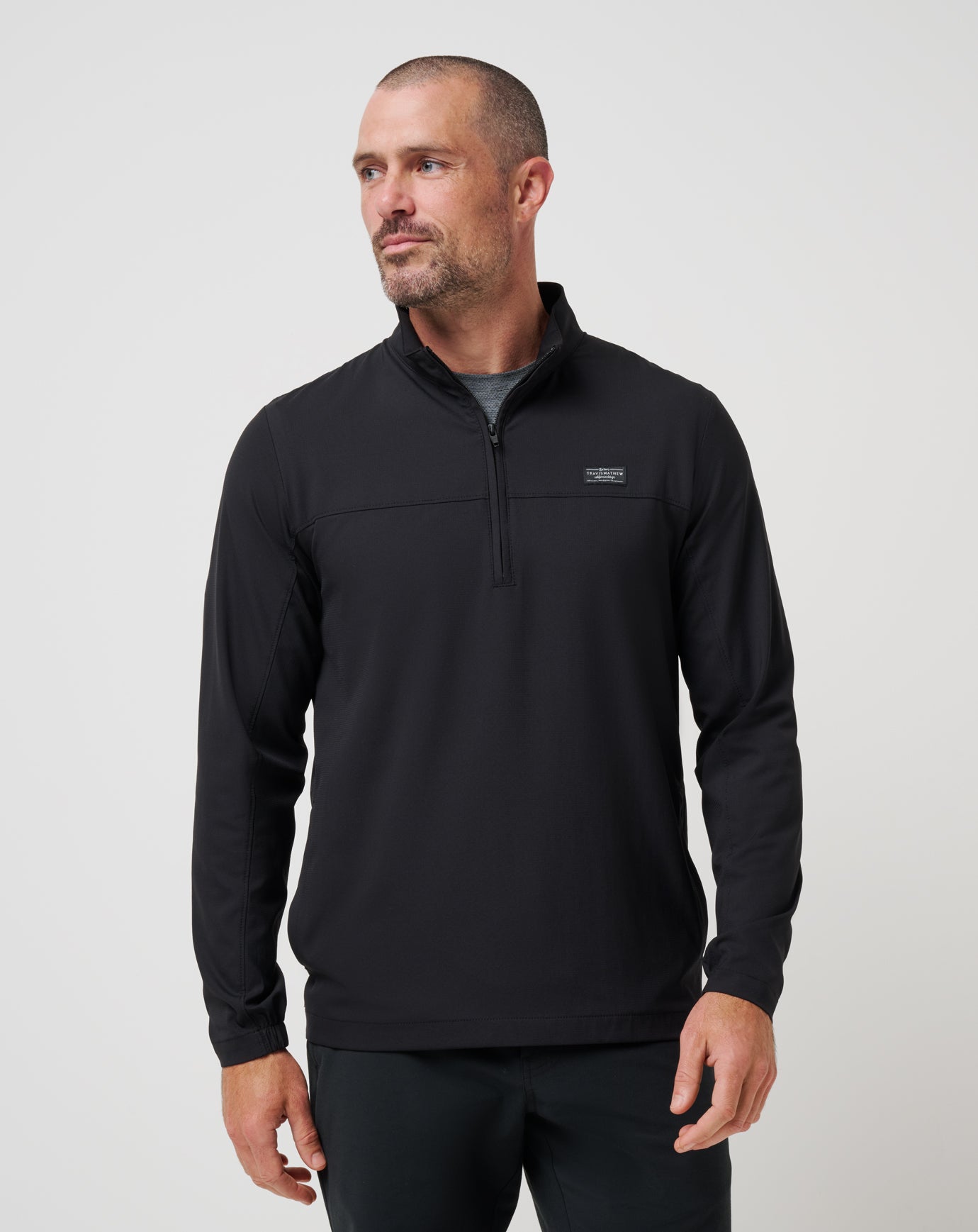 TRAVIS MATHEW ブラック ジップアップジャケット TravisMathew TM1MU422 Full-Zip Sweatshirt with Custom Embroidery