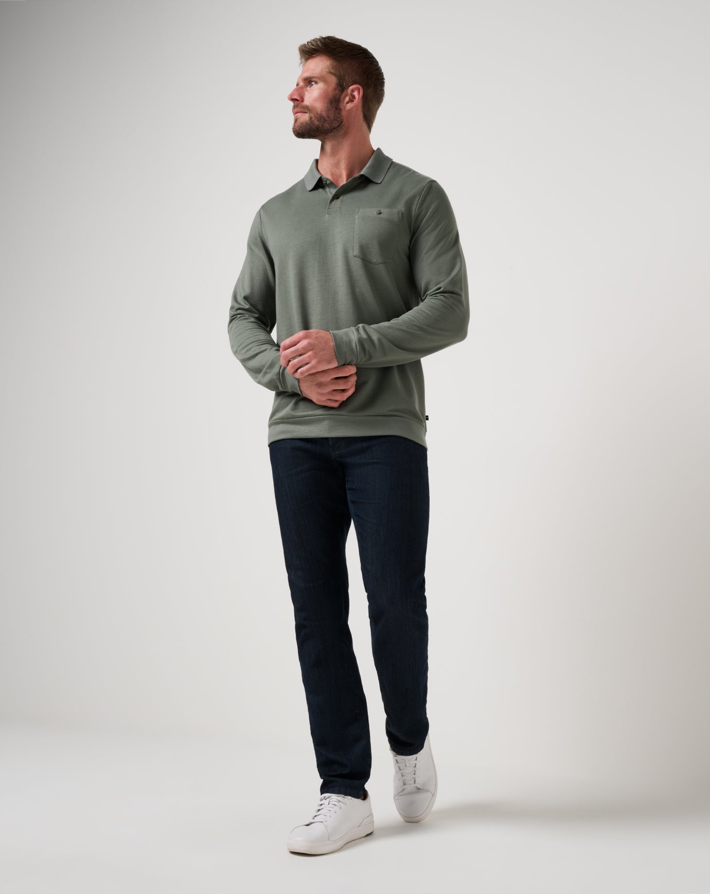 December First Long Sleeve Polo