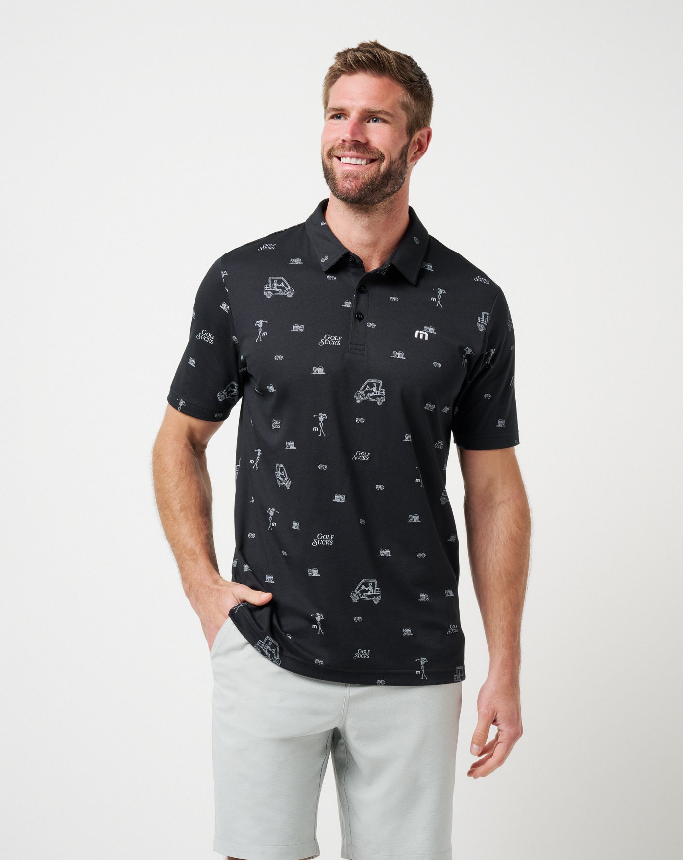 TRAVIS MATHEW メンズ ゴルフシャツ Golf Sucks Polo ∣ TravisMathew