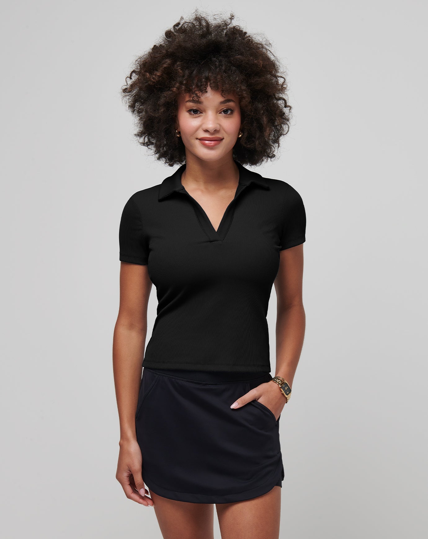 Moveknit Vneck Polo image 1