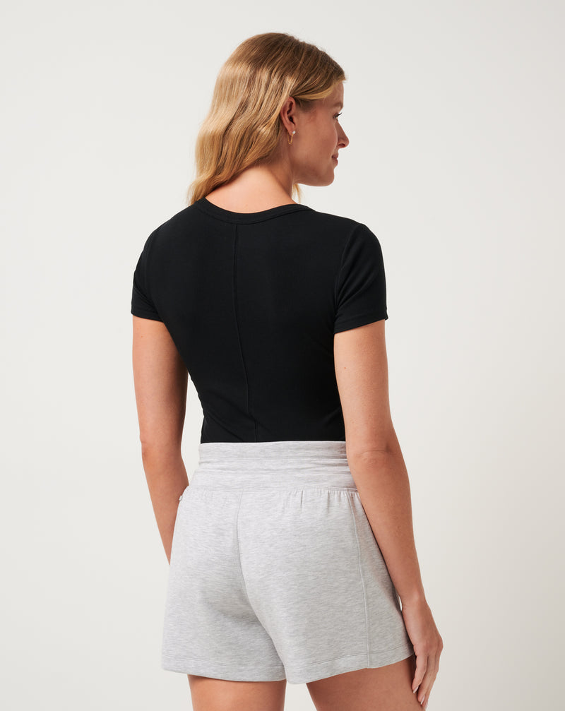 Cloud Rib Short Sleeve Top