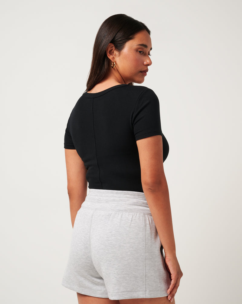 Cloud Rib Short Sleeve Top