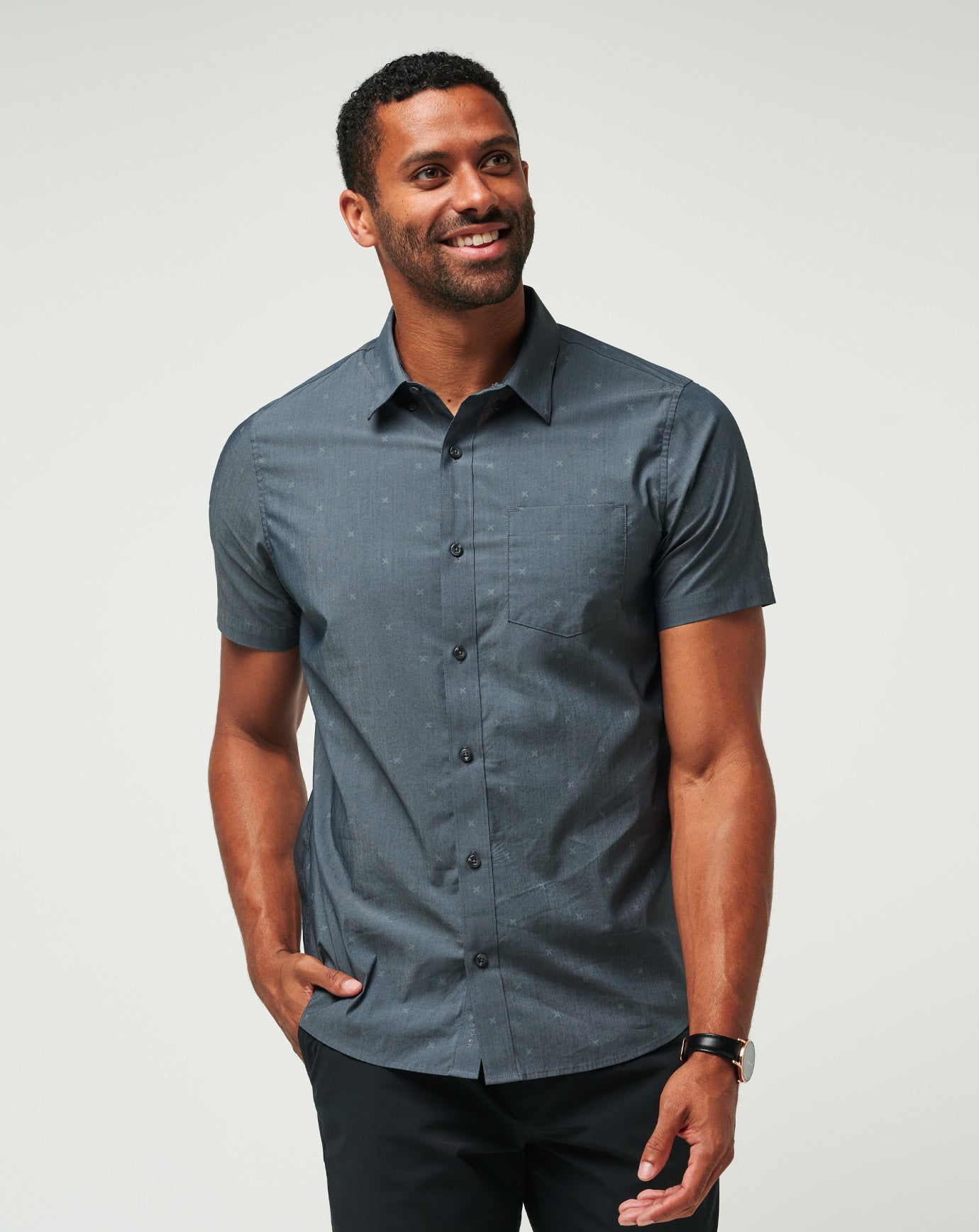 Across The Pond Button-Up
