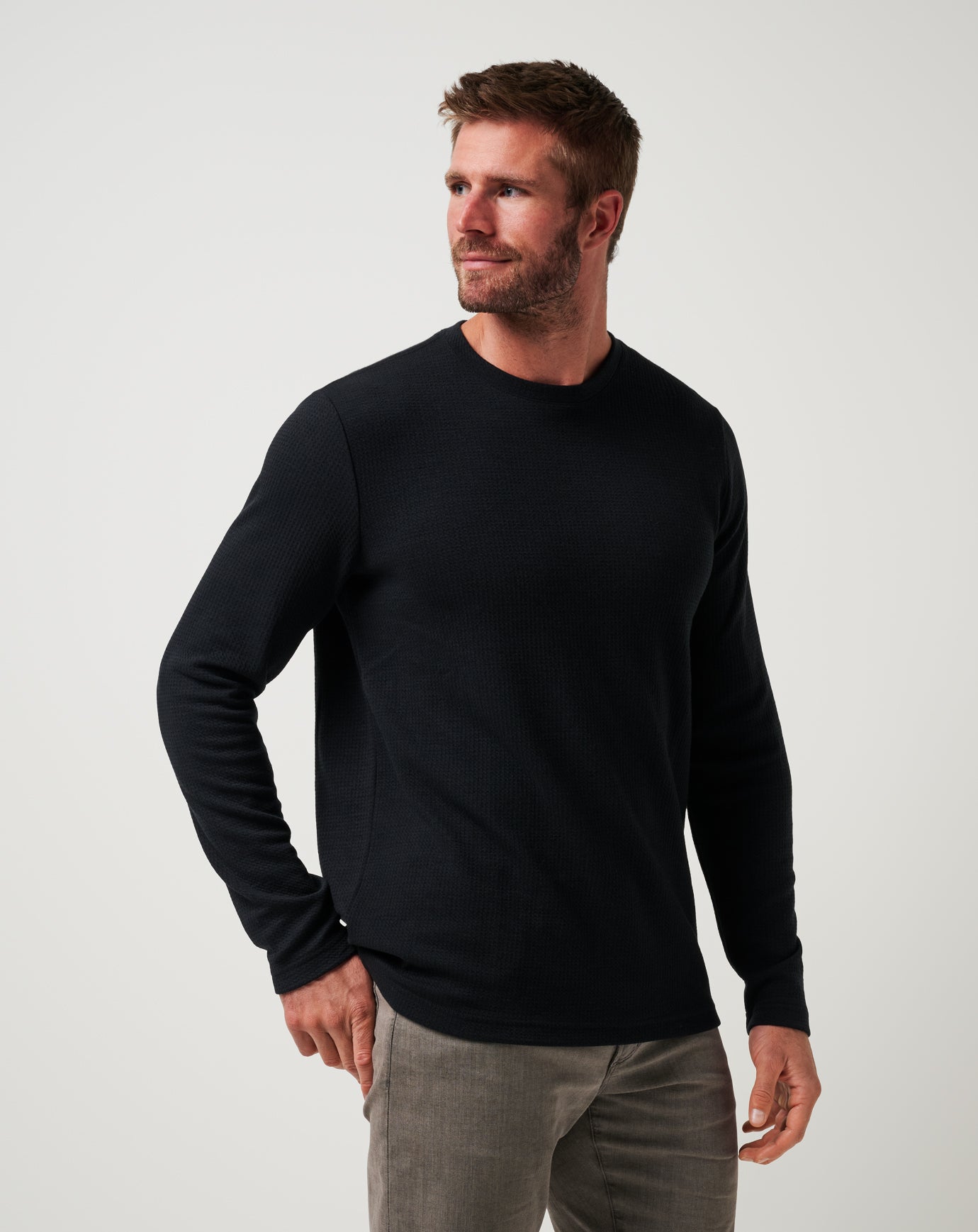 <H>TAM CLOUD CREW KNIT ニット M OVY Cloud Waffle Crew ∣ TravisMathew