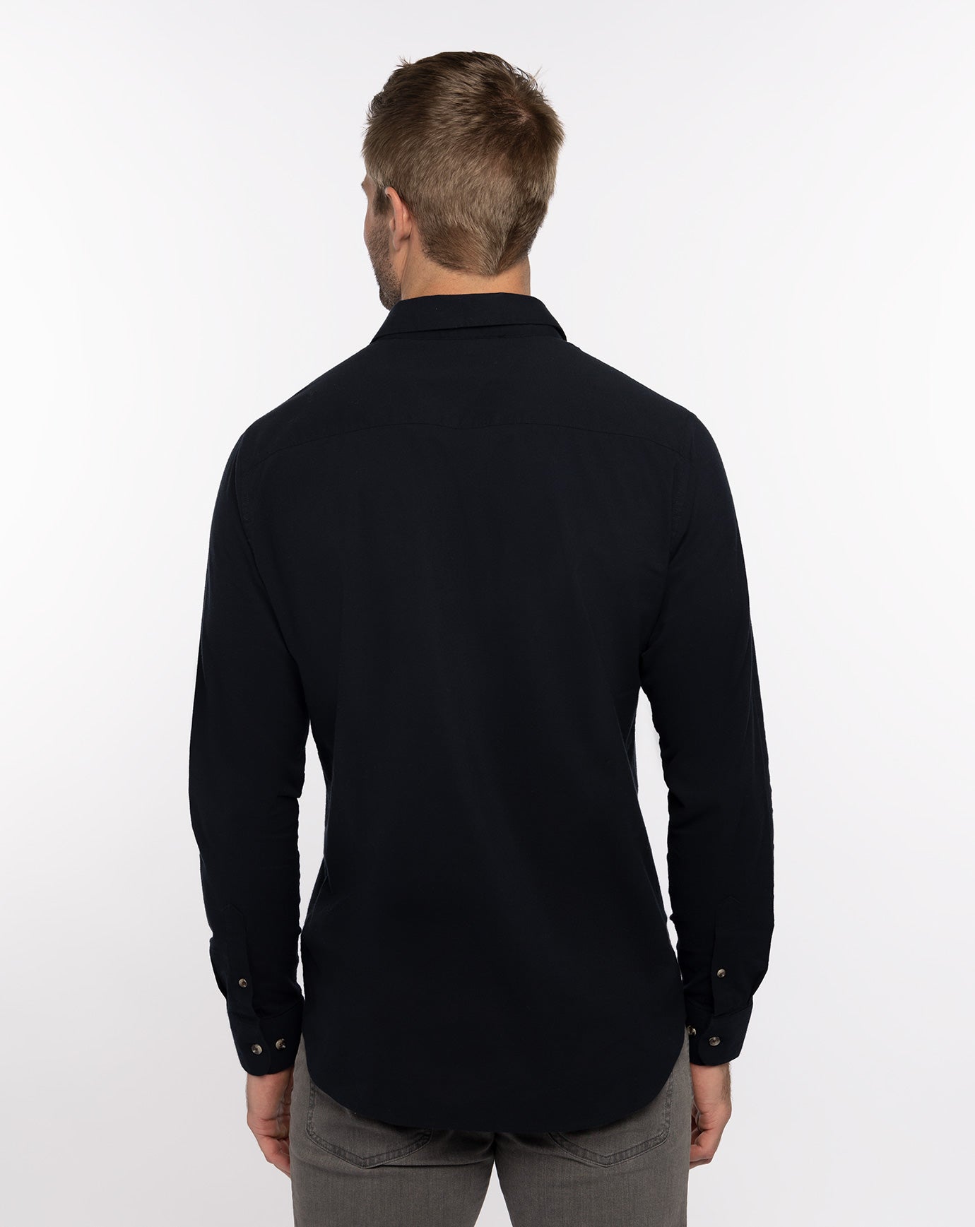 Cloud Flannel Button-Up