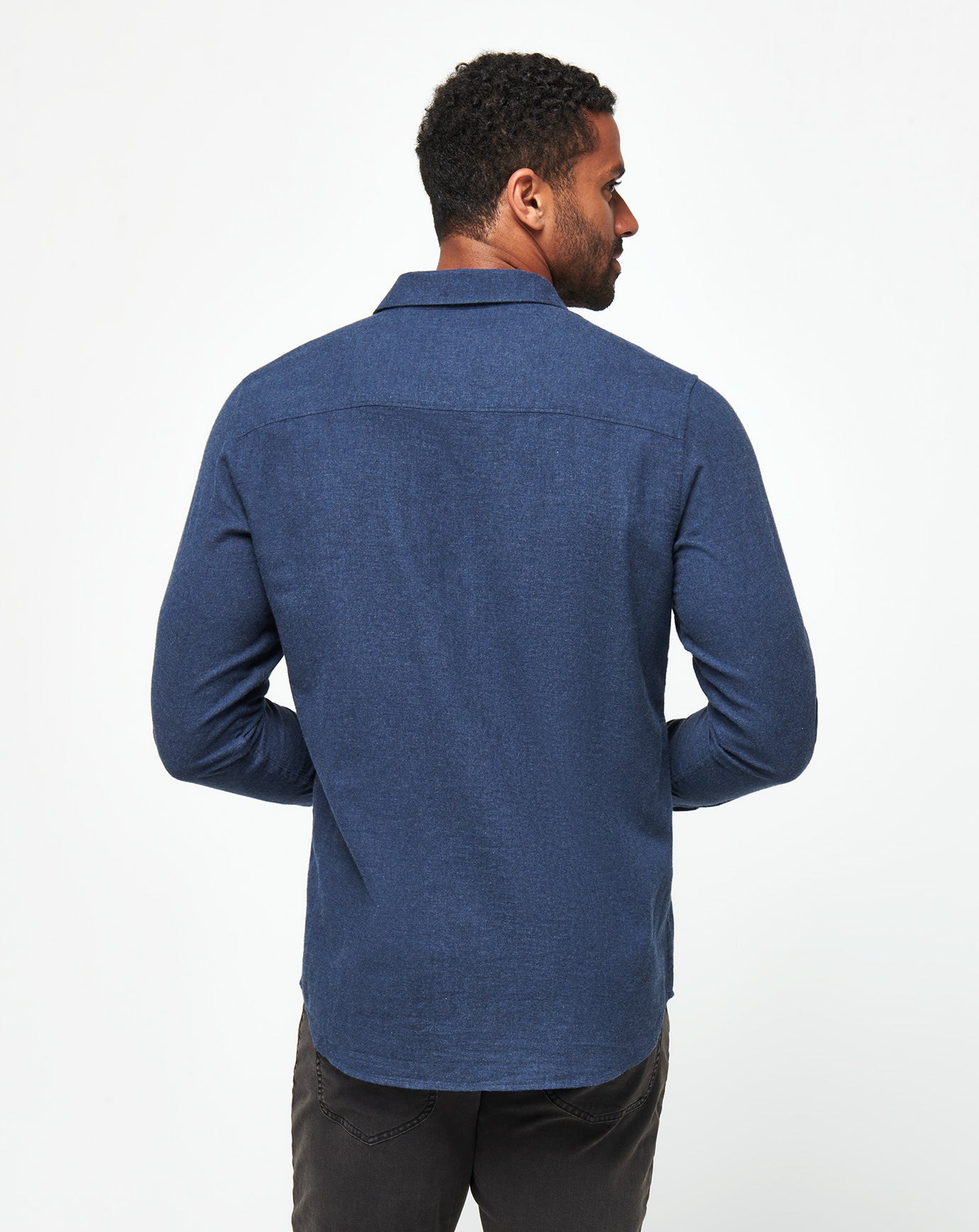 Cloud Flannel Button-Up