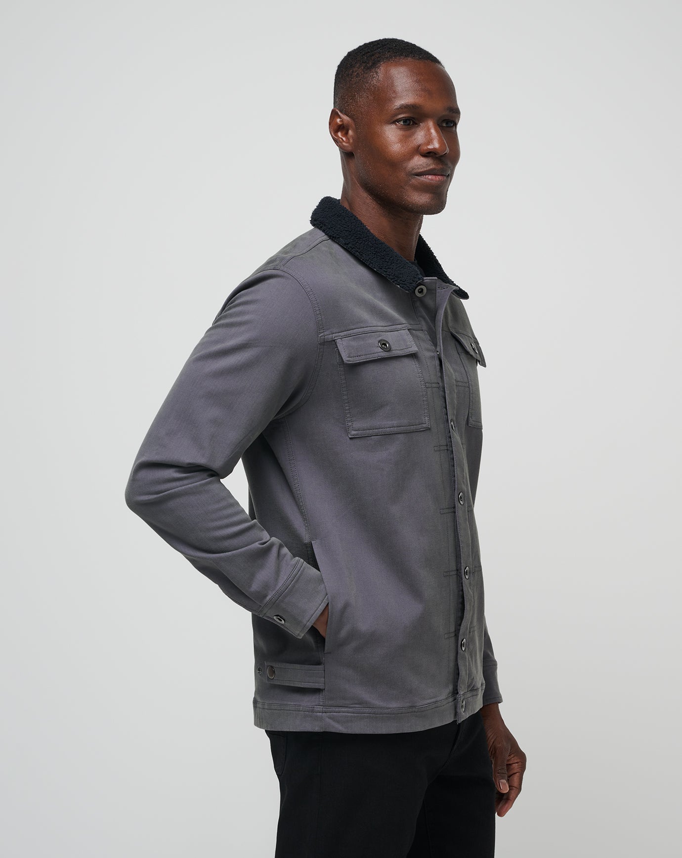 Cloud Denim Sherpa Jacket