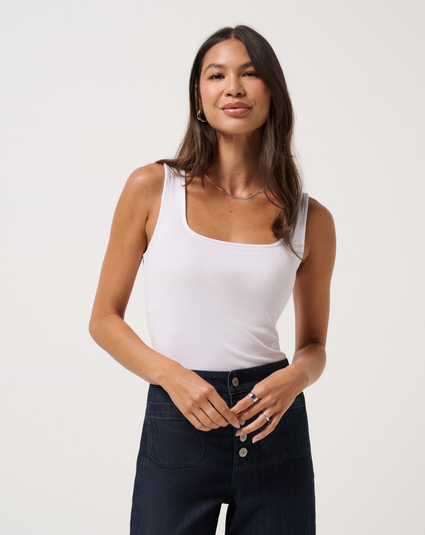 Cloud Rib Square Neck Tank