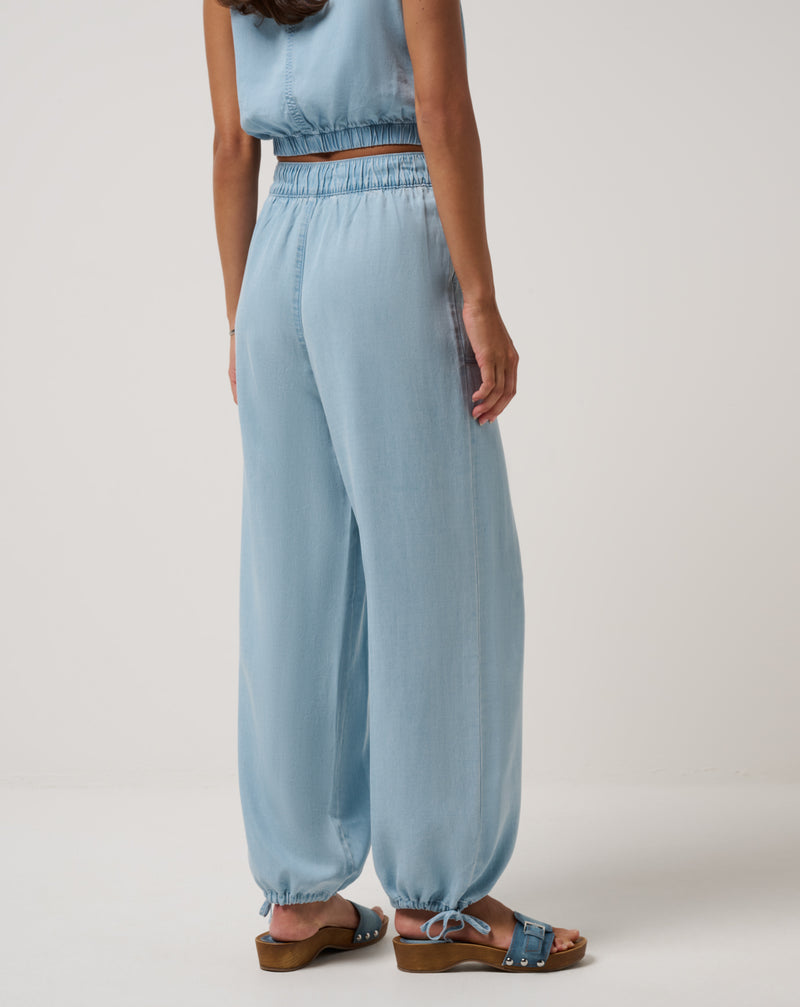 Chambray Tie Jogger