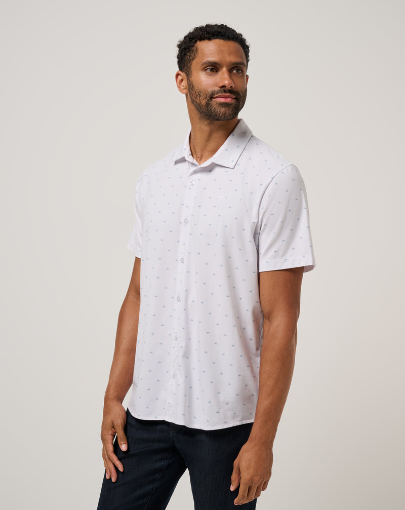 Comfortknit Geo Button-Up