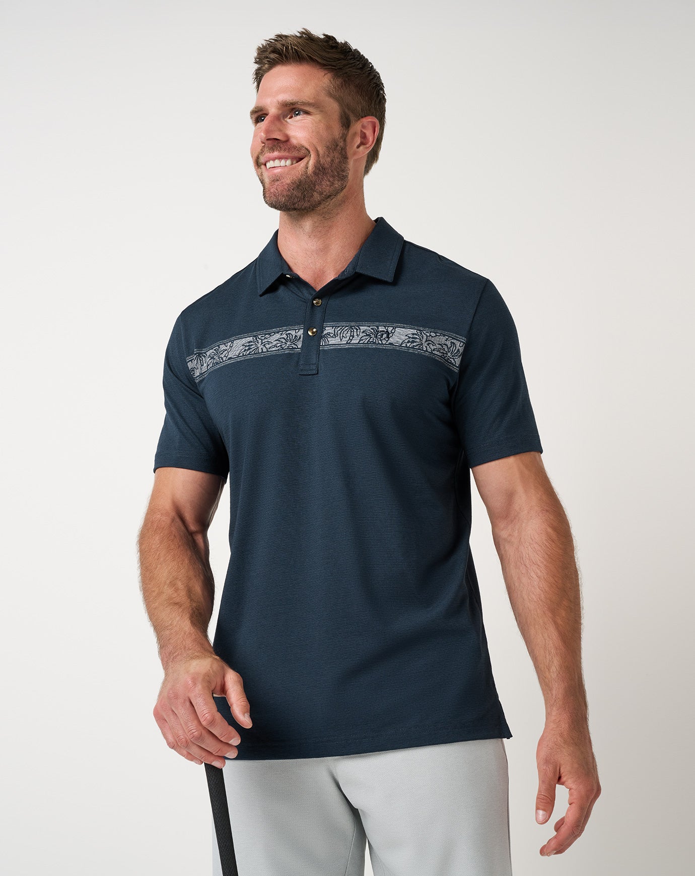 Heater Series Jersey Chest Stripe Polo
