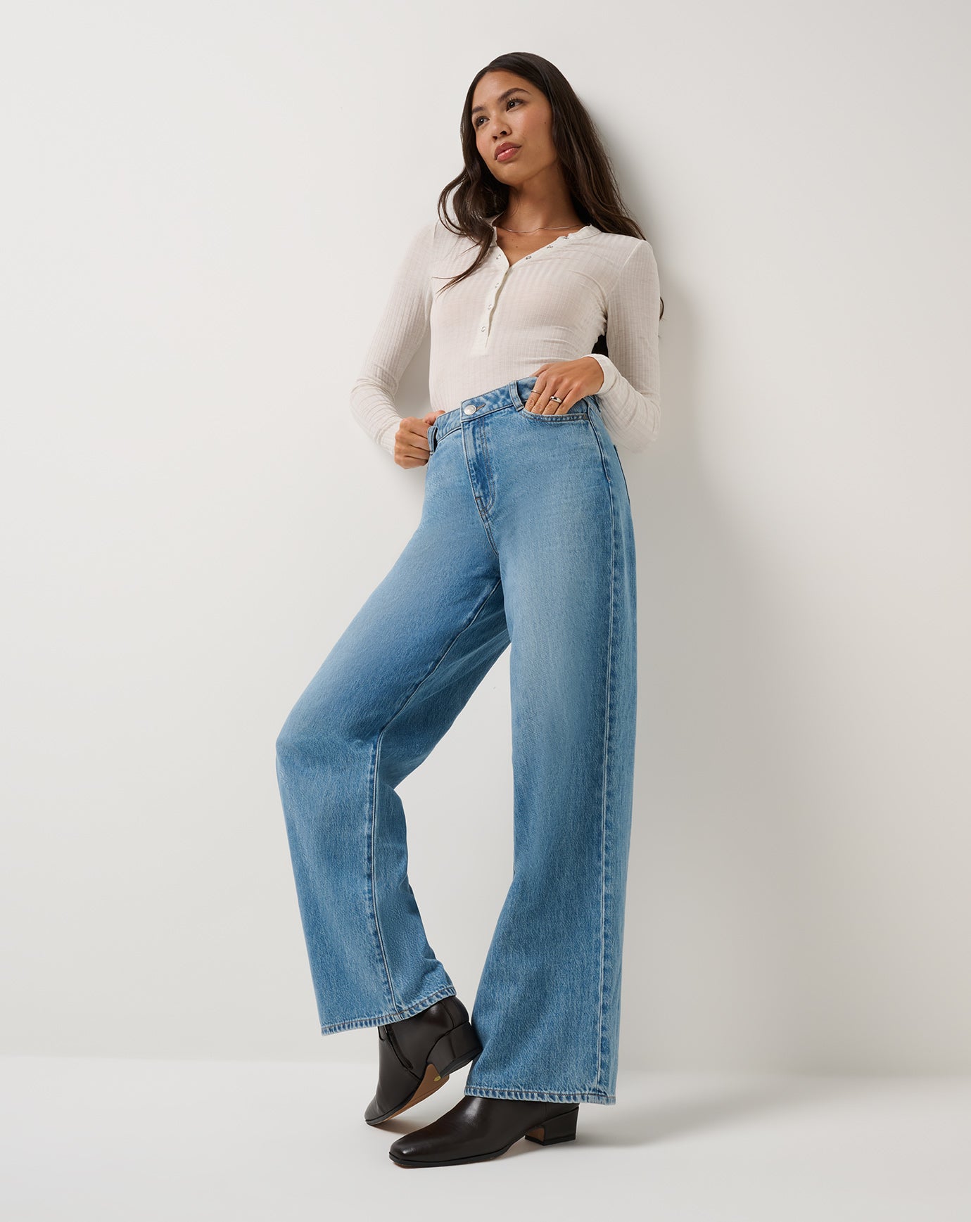 Relaxed Denim Wide Leg