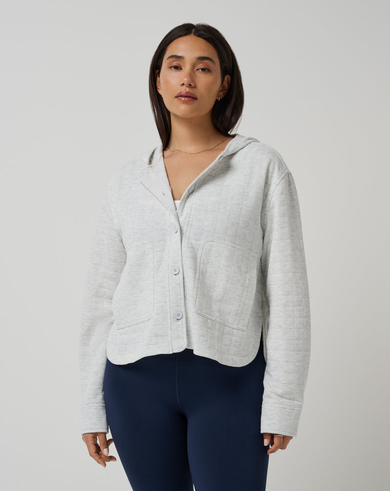 Coastal Quilted Hood Shacket