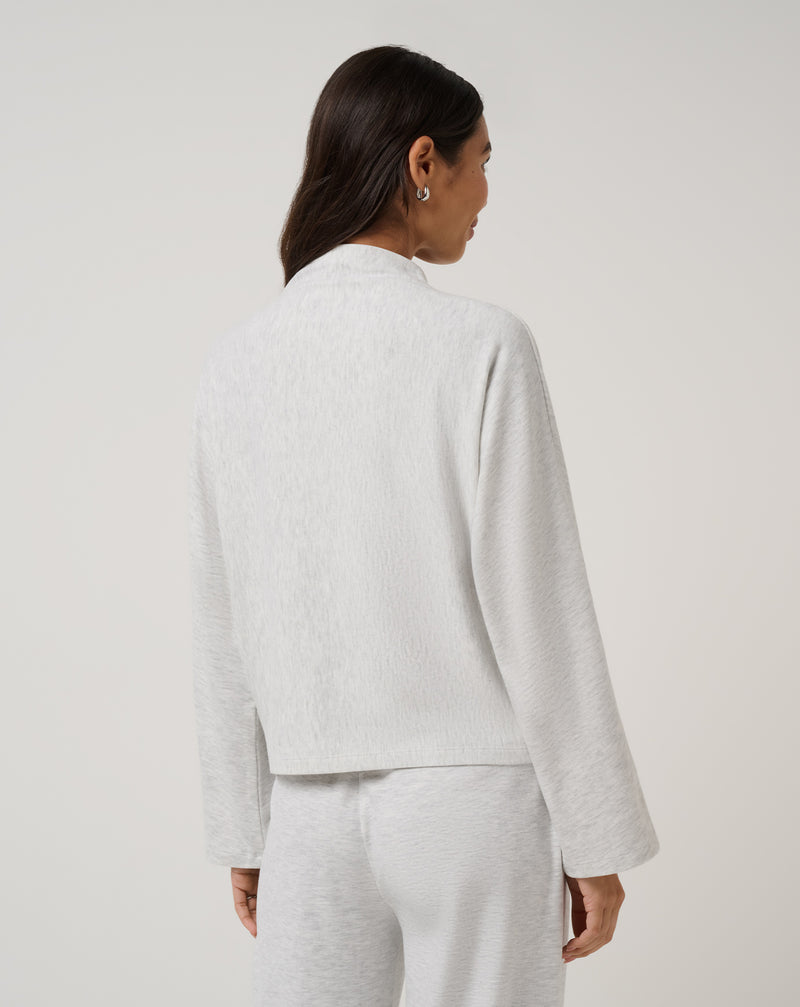 Cloud Sweater Mock Neck Top