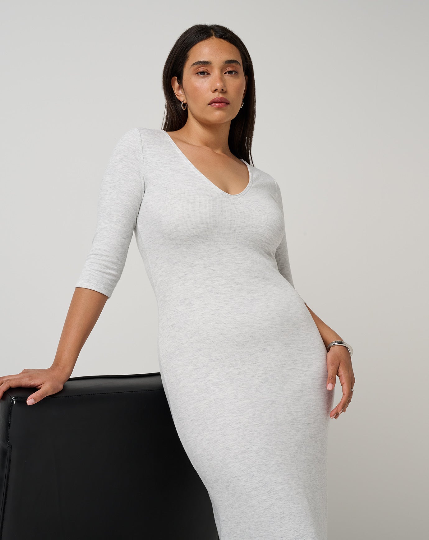 Cloud Sweater V Neck Dress