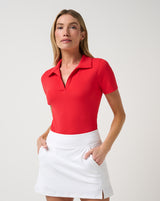 Moveknit Ss Vneck Polo 2.0