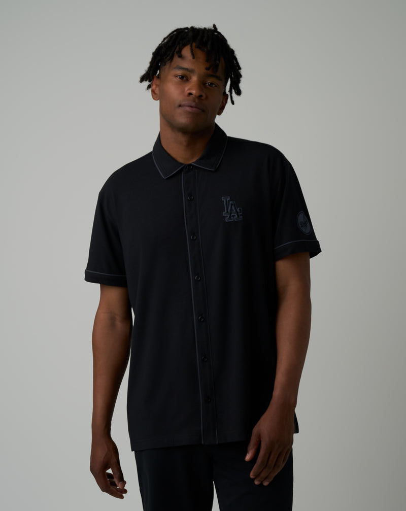 Los Angeles Dodgers On The Field Button-Up