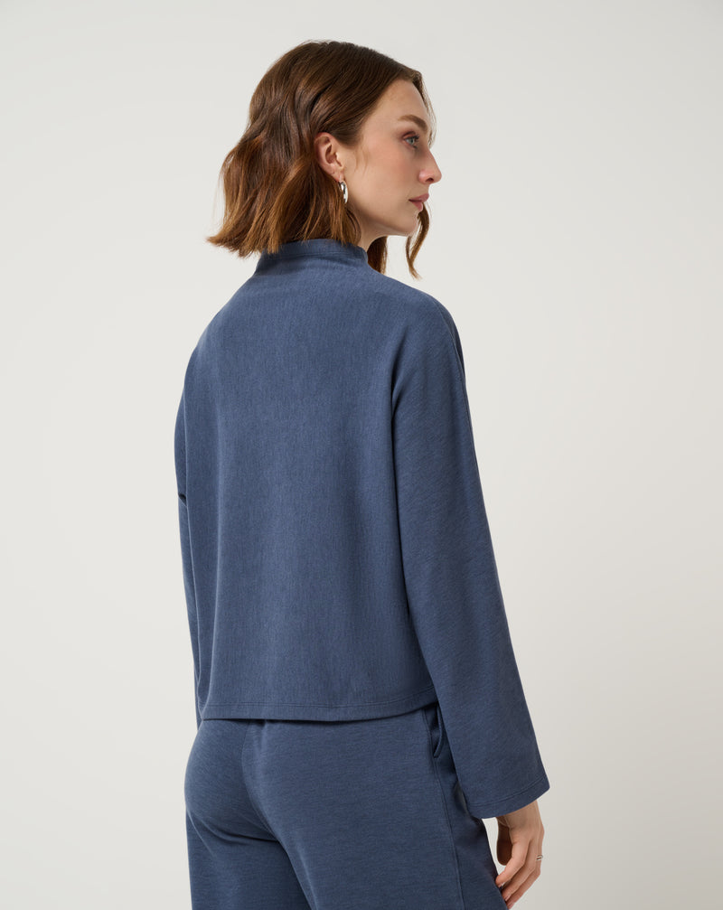Quiet Morning Mock Neck Top