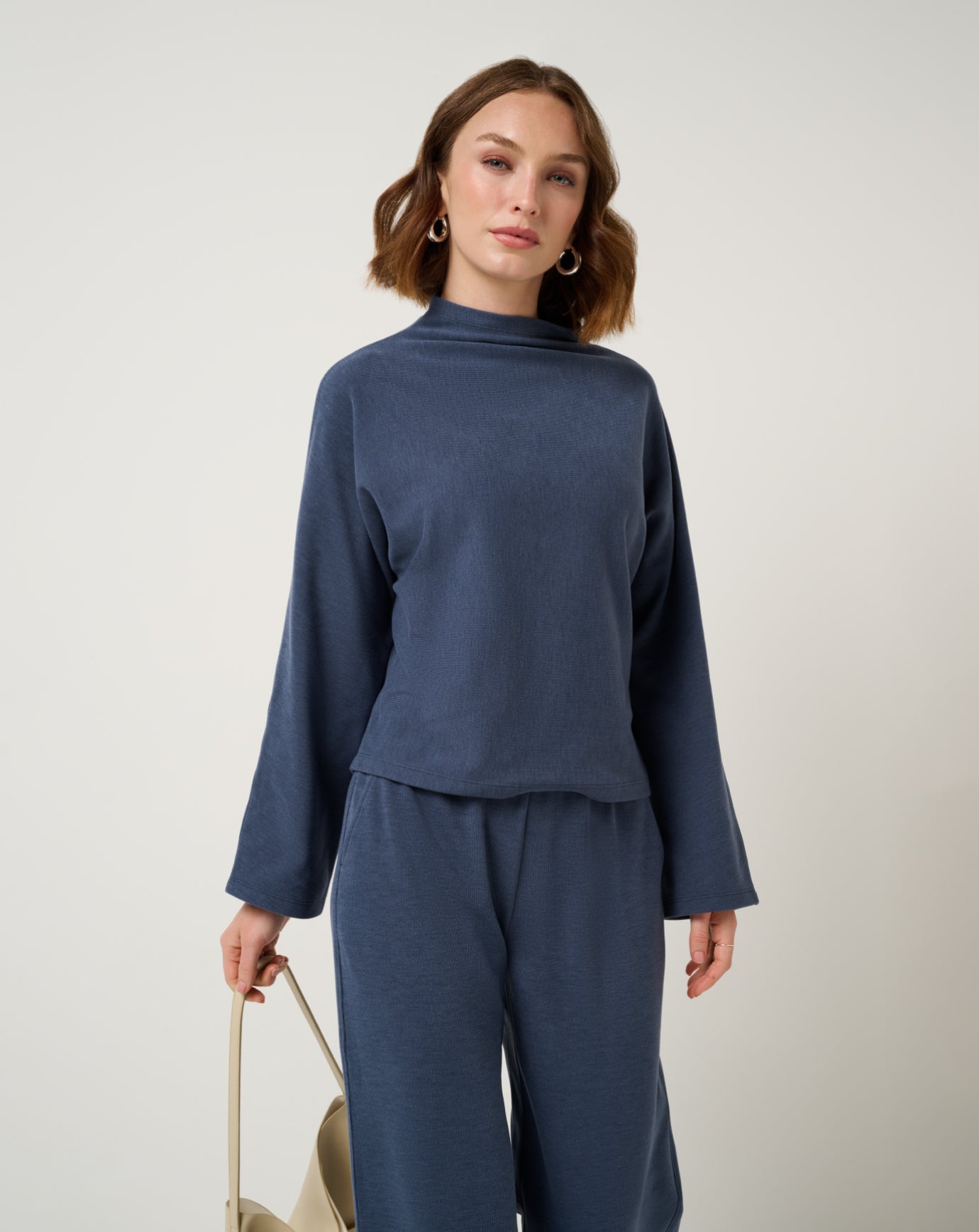 Quiet Morning Mock Neck Top